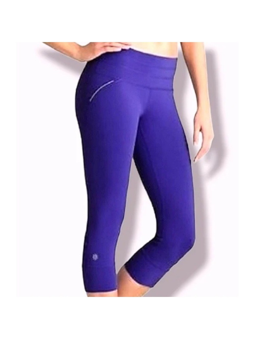 Athleta Women's Royal Purple Relay Be Free Knicker Running Capri Leggings Size S